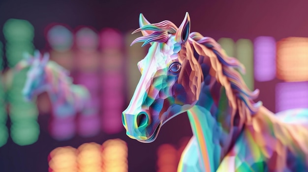 Colorful horse design