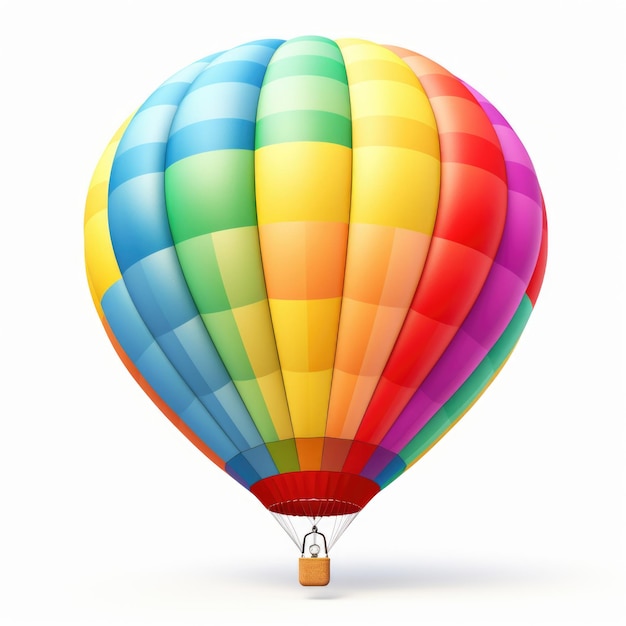 Photo a colorful hot air balloon flying in the sky