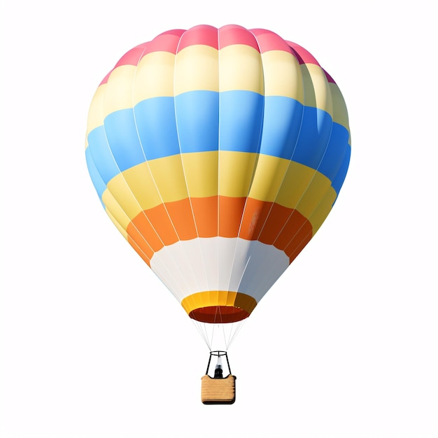 Photo colorful hot air balloon isolated on white background