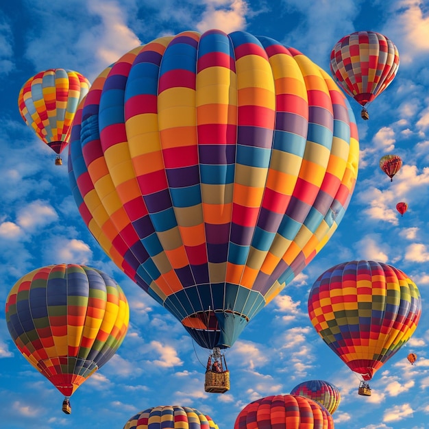 Colorful hot air balloons