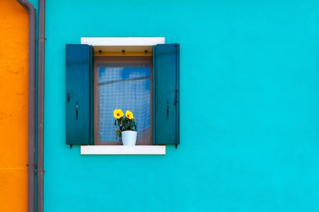 Colorful houses on the Burano Venice Italy