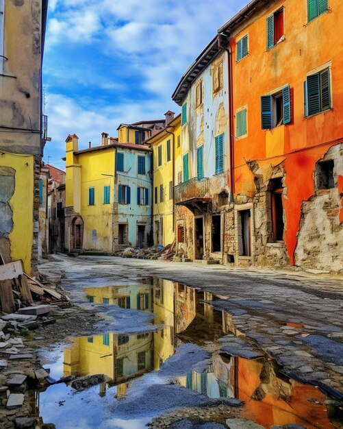 colorful houses on the shore Lake Garda is the largest lake in Italy It is located i Generative AI