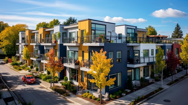 colorful houses in vancouver