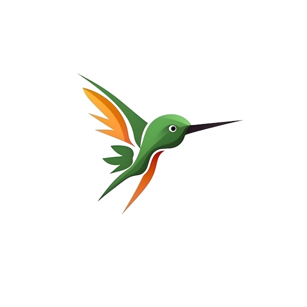 Photo colorful hummingbird logo template vector icon illustration design suitable for many purposes