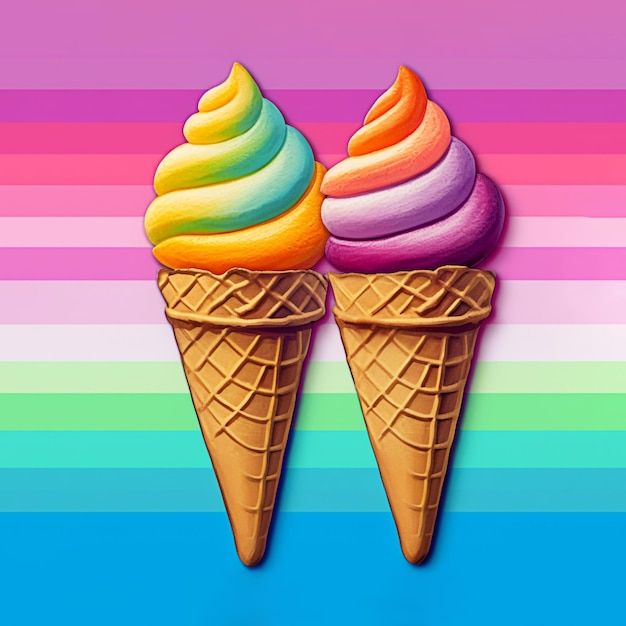 Красочная иллюстрация конуса мороженого