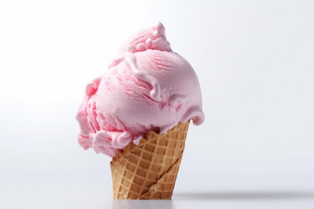 colorful ice cream isolated on white background