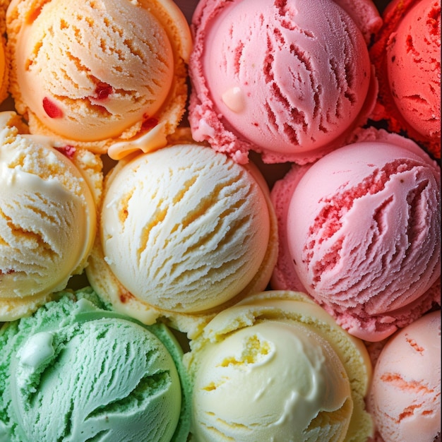 colorful ice cream