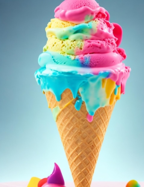 colorful ice cream