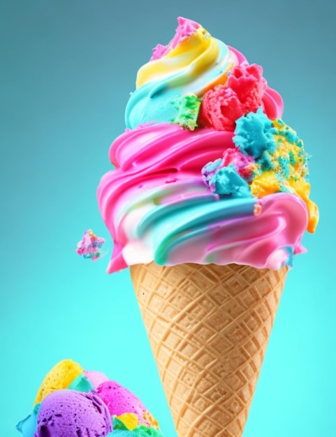 colorful ice cream