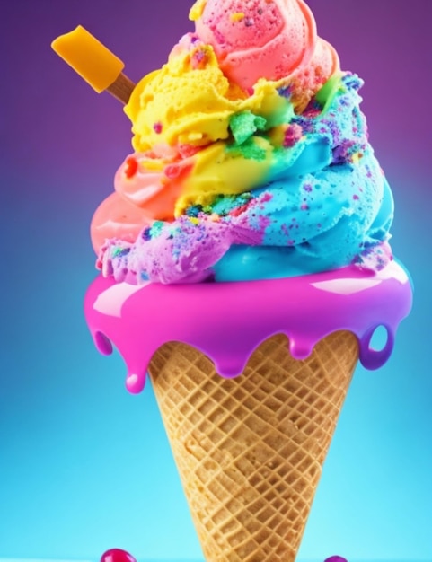 colorful ice cream