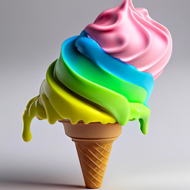 colorful ice creams