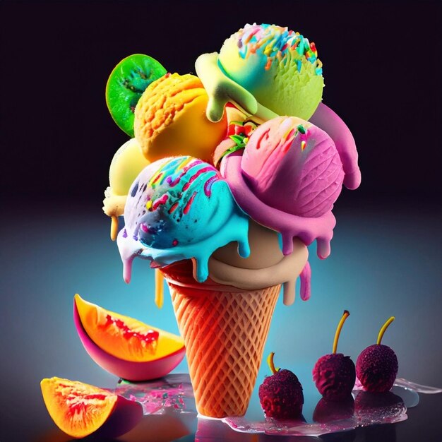 colorful ice creamss