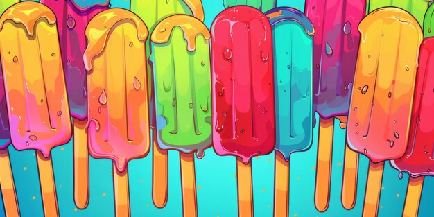 Foto lollipop di ghiaccio colorato come sfondo o consistenza