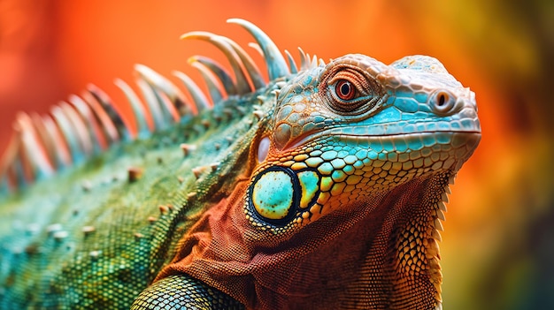 Colorful iguana Generative AI