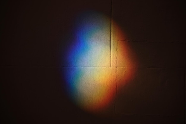 Photo colorful illuminated lights on wall