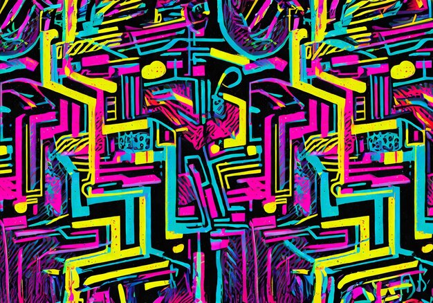 Colorful illustration of abstract pattern