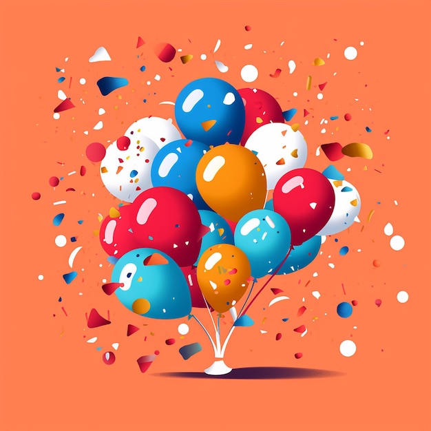 a colorful illustration of balloons with the words " balloons " on it.