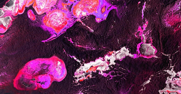 A colorful illustration of a cell with a red and purple pattern.