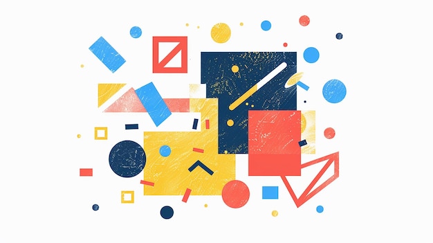 a colorful illustration of a colorful abstract background with a pencil and a pen