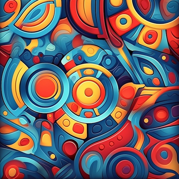 a colorful illustration of a colorful abstract pattern.