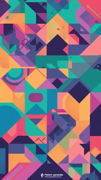 a colorful illustration of a colorful geometric background with a colorful pattern