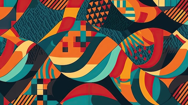 a colorful illustration of a design with a colorful background.