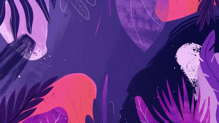 Photo a colorful illustration of a fish with purple and red colors