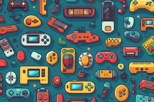 A colorful illustration of a game with a colorful background.