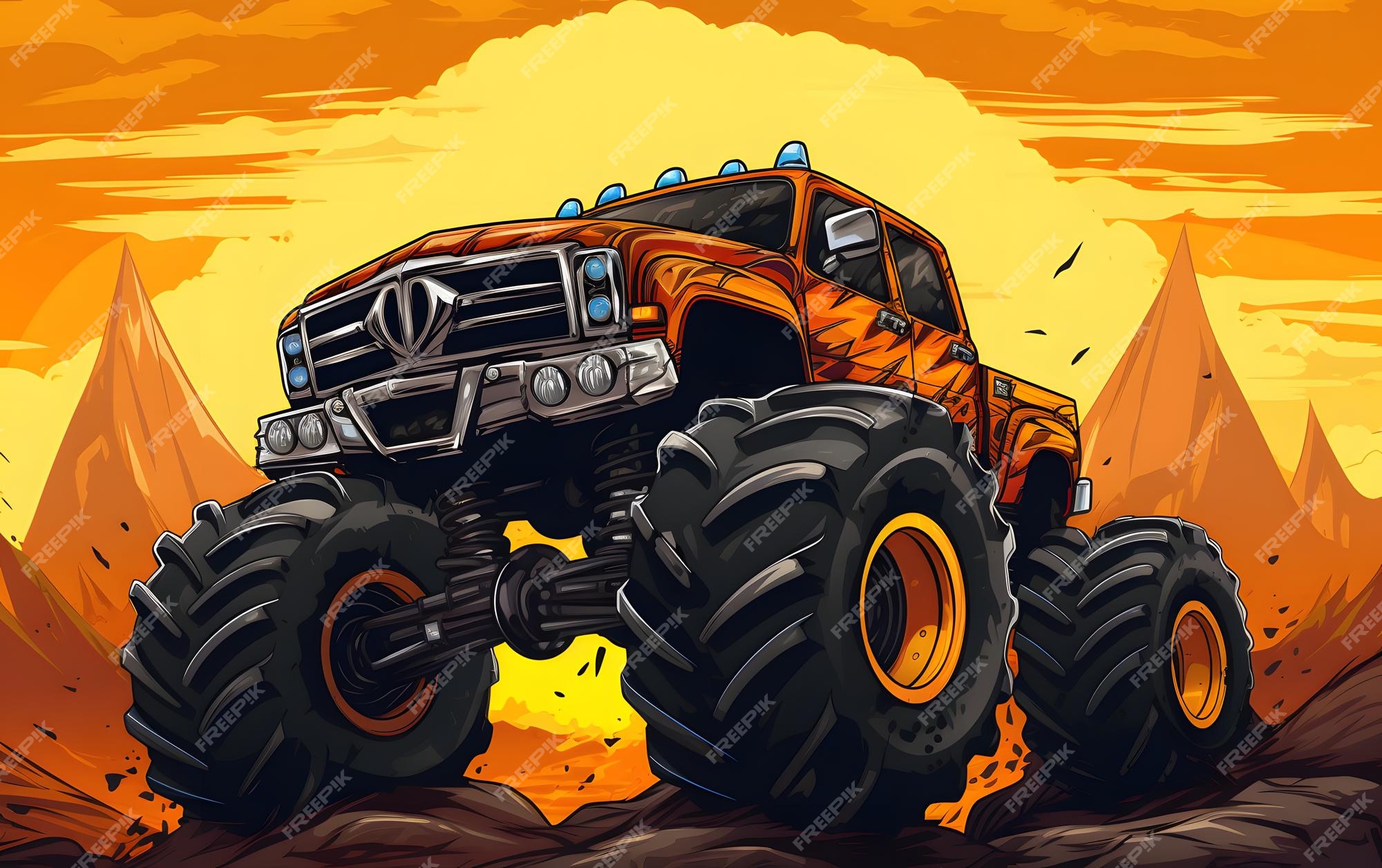 Monster Truck Cartoon Images - Free Download on Freepik