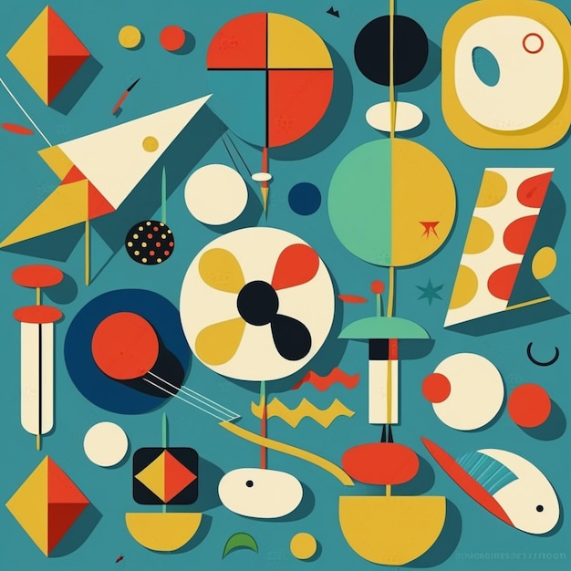 A colorful illustration of various shapes and shapes.