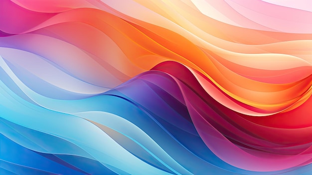 Colorful illustration of waves in abstract style