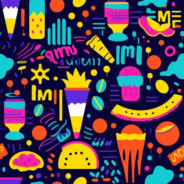 A colorful illustration with the word'lager'on it