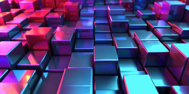 A colorful image of blocks with a metallic sheen stock background