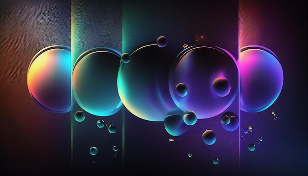 A colorful image of dark bubbles