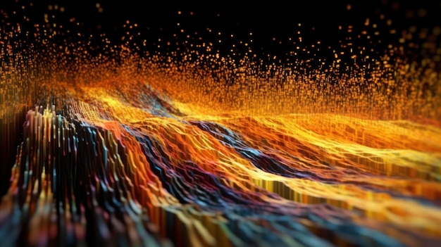 A colorful image of a fire with the words fire on it