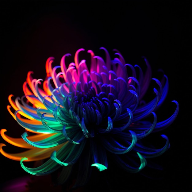 Colorful image of a flower on a dark background