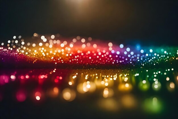 A colorful image of lights