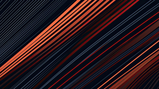 A colorful image of lines with orange and red lines.