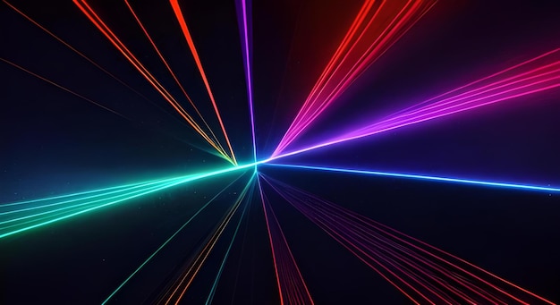 a colorful image of a multicolored light line