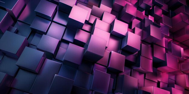 A colorful image of pink and blue cubes arranged in a pattern stock background