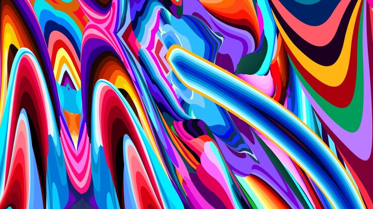 Photo a colorful image of a rainbow colored glass