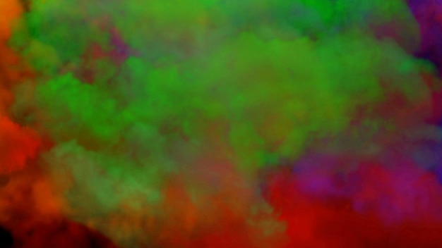 a colorful image of a red and green colored smoke