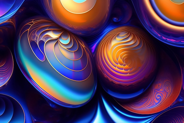 A colorful image of a set of spheres