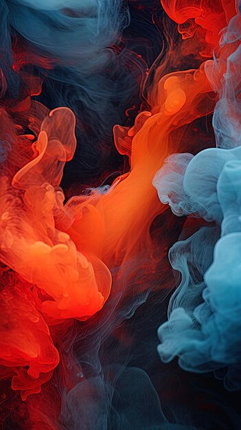 a colorful image of smoke and flames