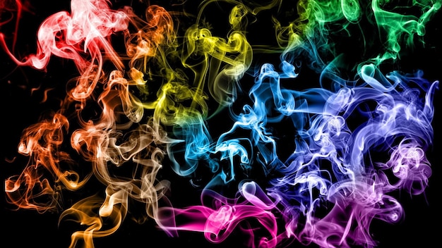 a colorful image of smoke with the word  no  on it