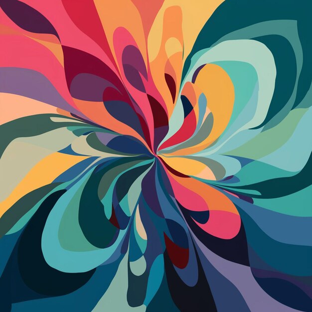 a colorful image of a spiral design with many colors