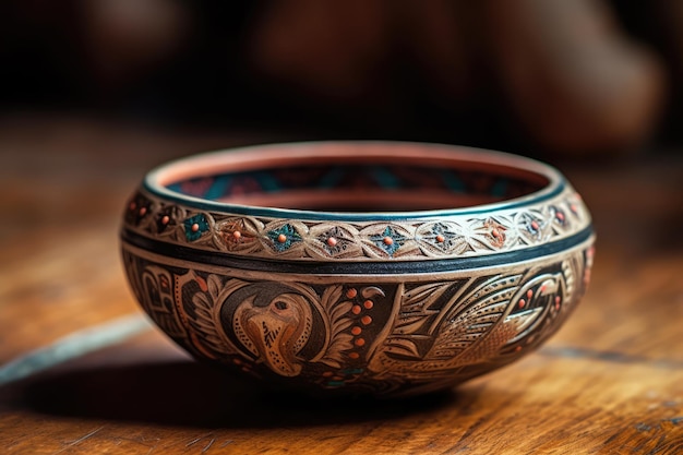 Colorful Indian ceramic bowl
