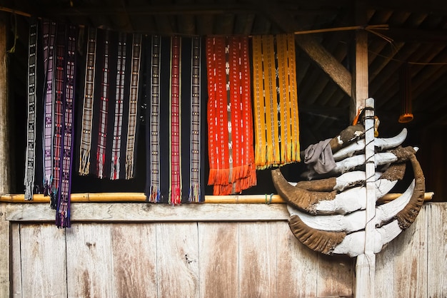 Colorful indonesian clothing accessories