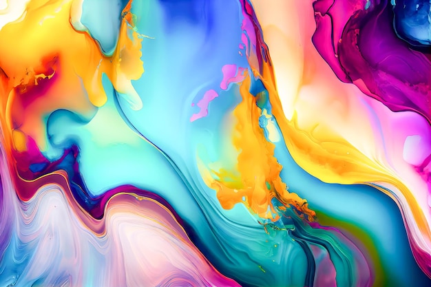 Colorful ink background Generative AI Generative AI