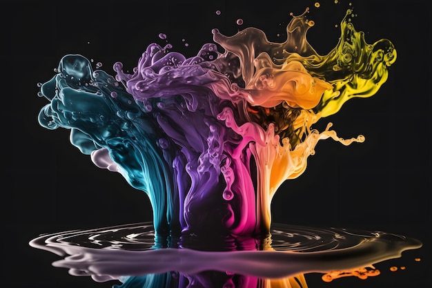 Colorful Ink Drop in The Water3